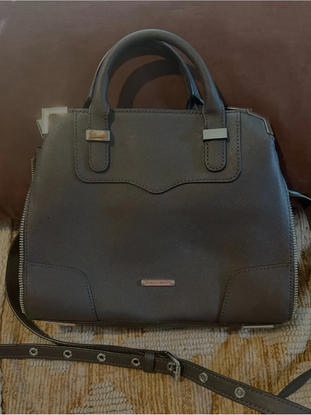 Rebecca Minkoff Smoke Zipper Satchel NWOT